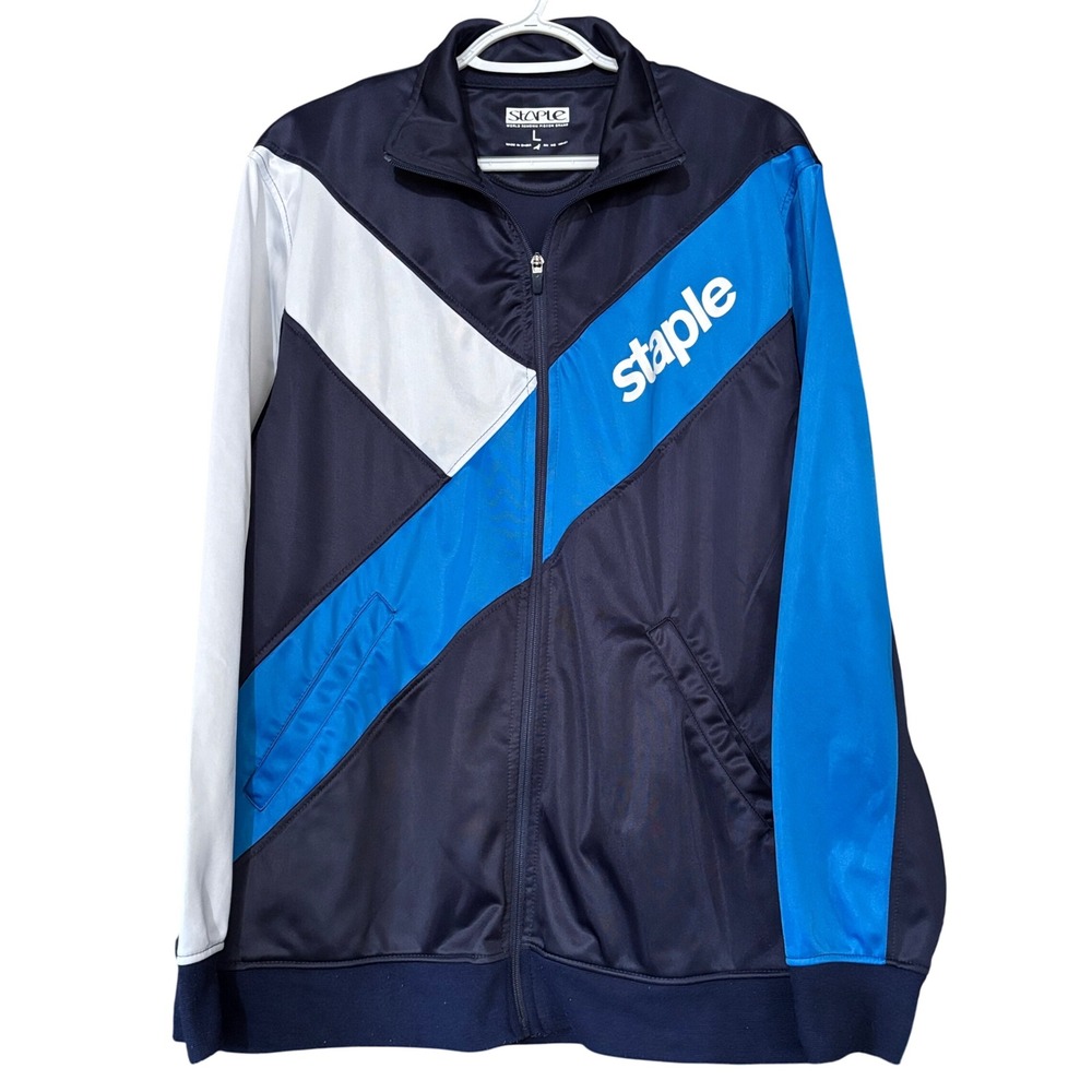 Staple Pigeon Men's size Large Track Jacket Full Zip Leisure Warmup Fall